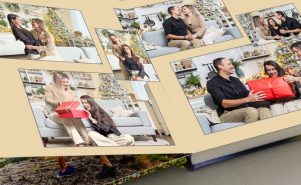 photo book with christmas photos